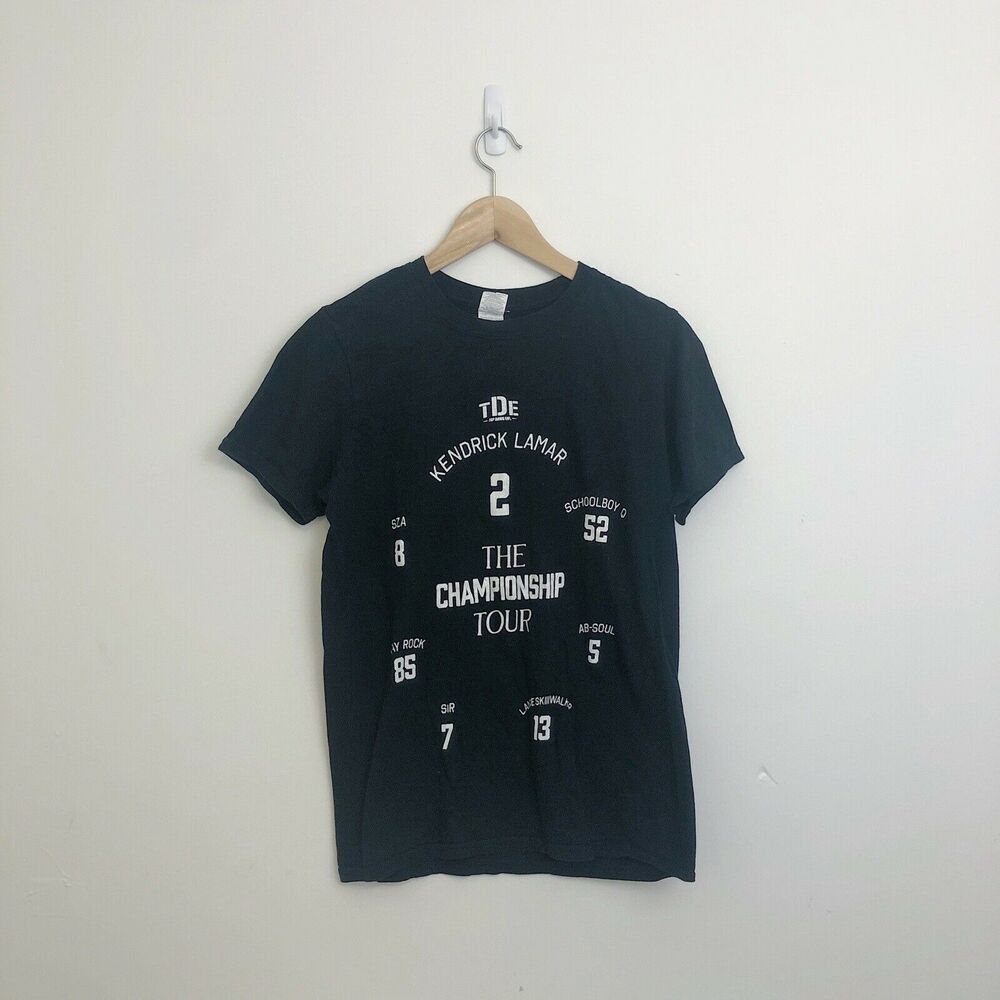 2018 Top Dawg TDE The Championship Tour T Shirt Black Kendrick Lamar Sza Q Sz. S